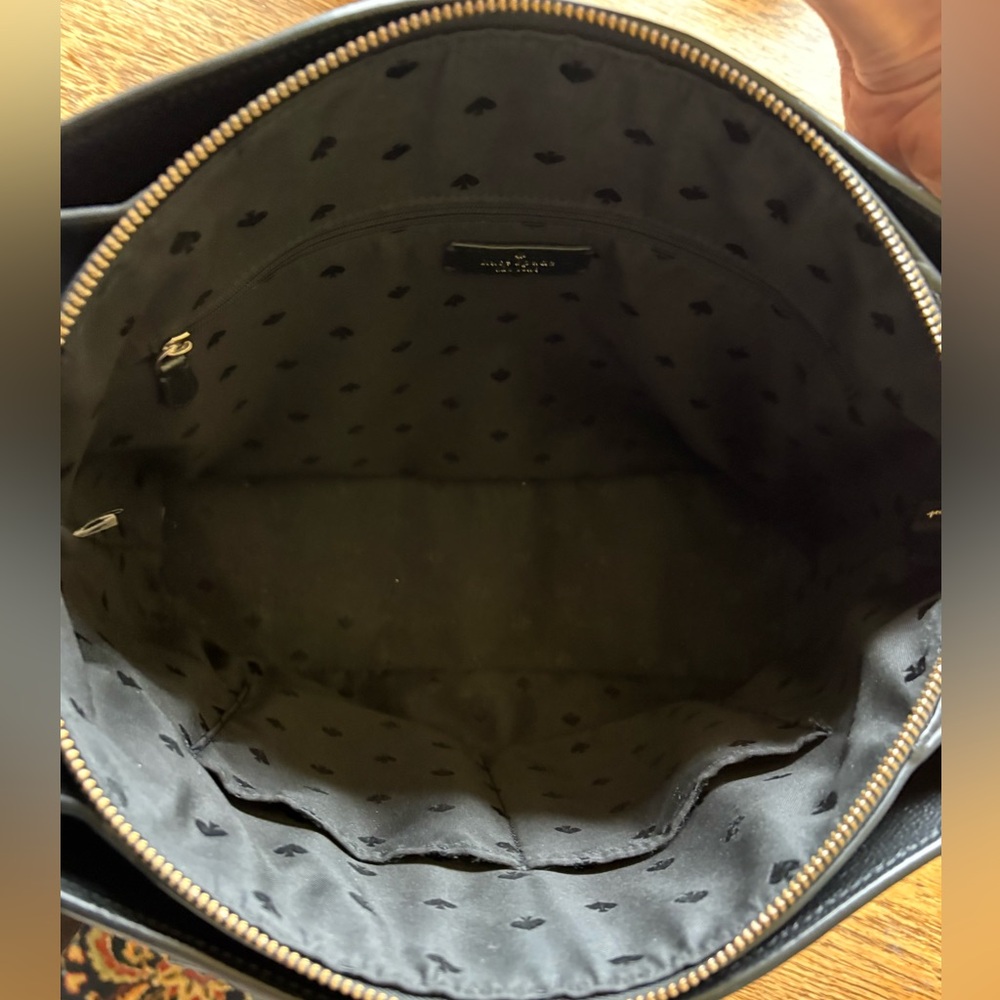 Kate Spade Monet, large triple compartment, tote, black leather pebbled - Picture 11 of 16